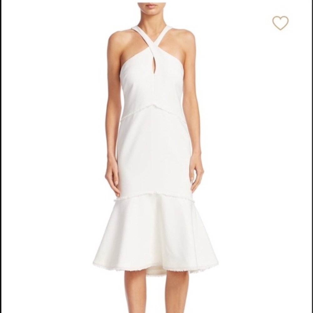 Cinq a Sept Dante Mermaid Midi Dress White 6